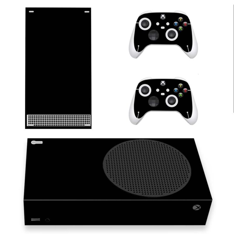 Matte Black Pattern Skin Sticker For Xbox Series S And Controllers