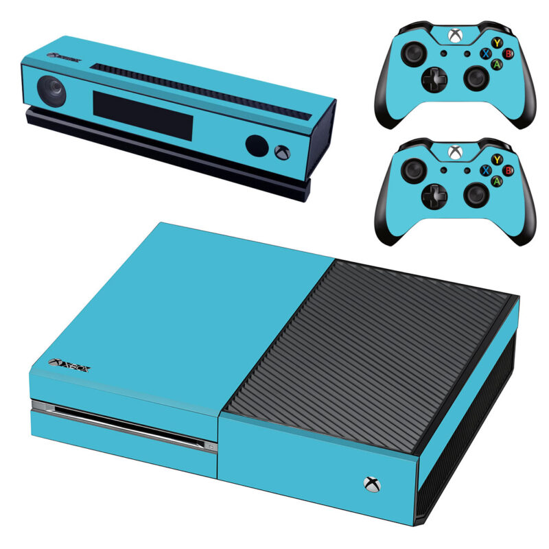 Sky Blue Color Xbox One Skin Sticker