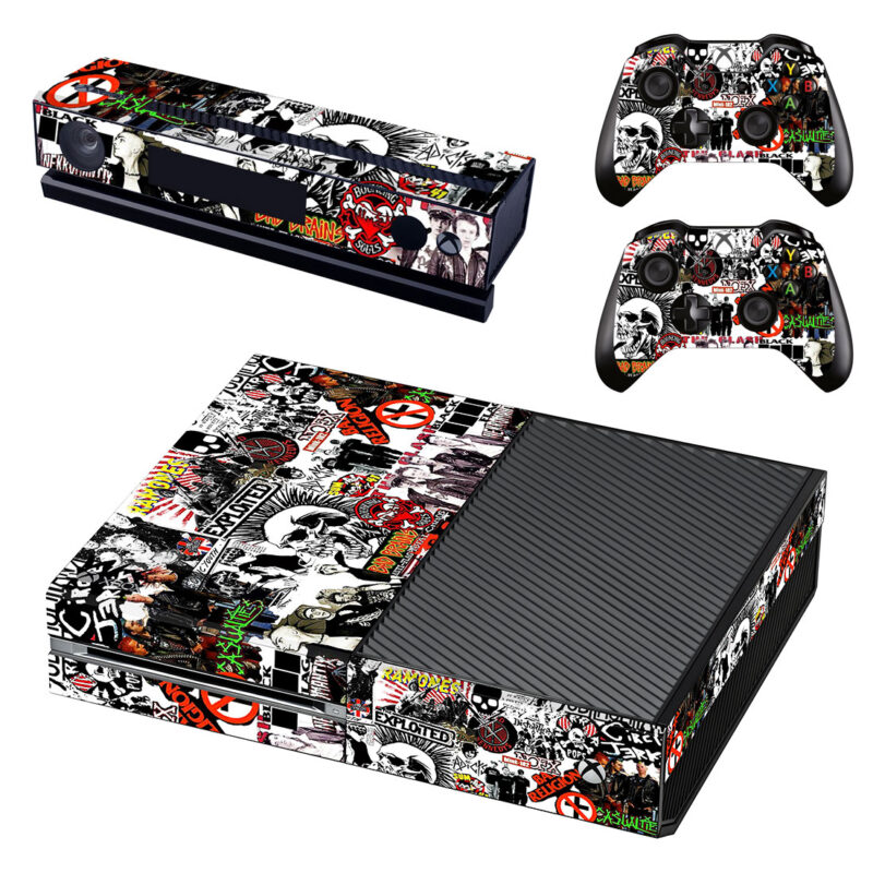 Punk Rock Sticker Bomb Xbox One Skin Sticker