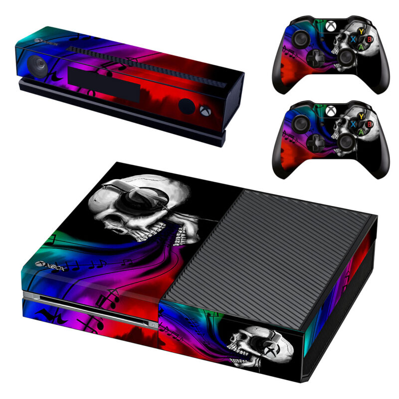 Headphones Punk Skull Singing Art Xbox One Skin Sticker