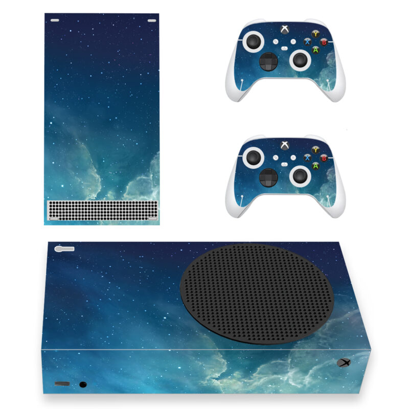 Night Sky With Stars And Clouds Skin Sticker For Xbox Series S And Controllers