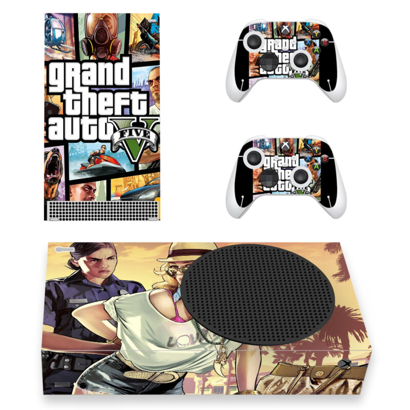 Grand Theft Auto V Game Skin Sticker For Xbox Series S And Controllers Design 1