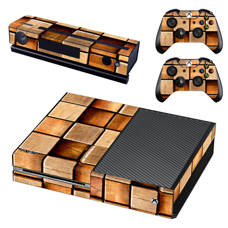 Wooden Cube Texture Xbox One Skin Sticker