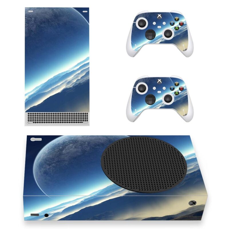 Earth Space And Sky Landscape Digital Art Skin Sticker For Xbox Series S And Controllers