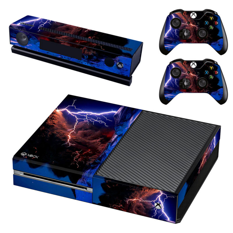 Lightning Strikes Xbox One Skin Sticker Design 1