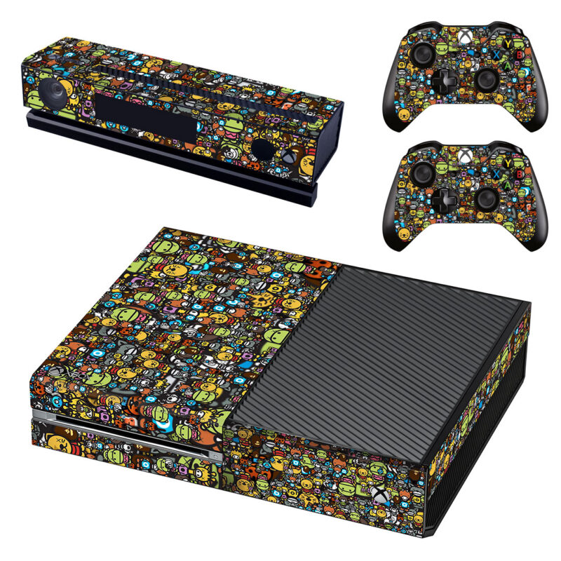 Doggies Bichinhos Color Puppies Sticker Bomb Xbox One Skin Sticker