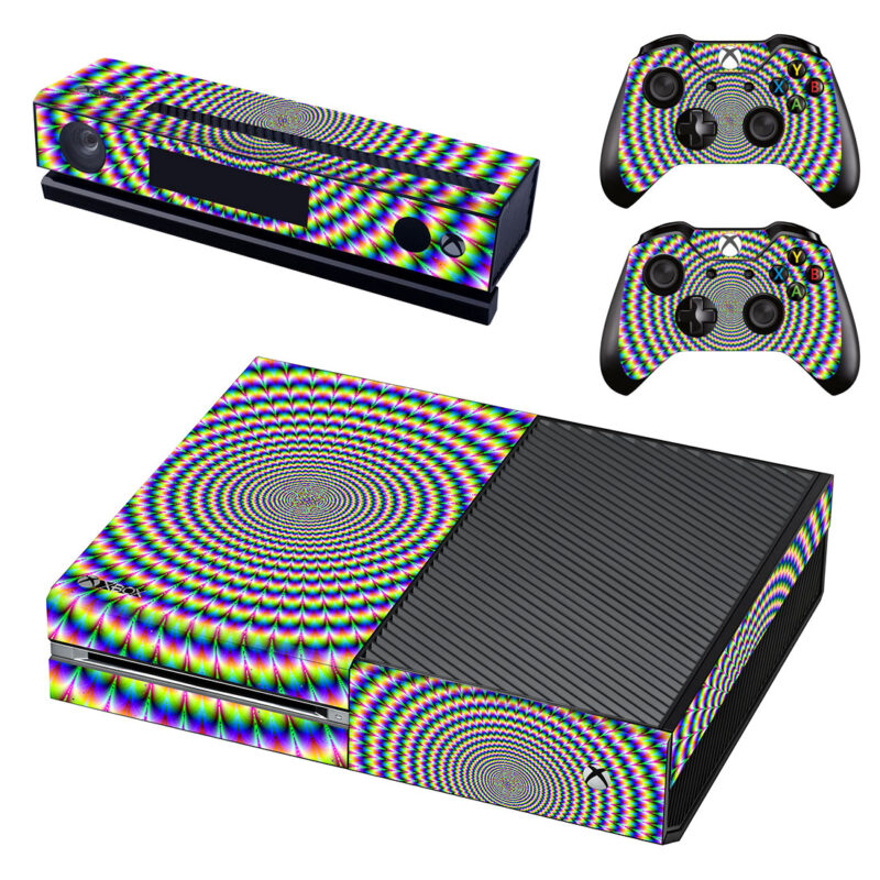 HD Colorful Optical Illusion Skin Sticker For Xbox One