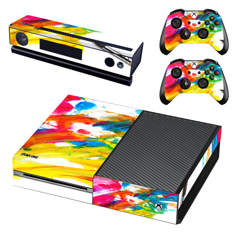 Abstract Paint Brush Strokes Xbox One Skin Sticker