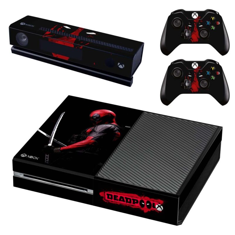 Deadpool Skin Sticker For Xbox One Design 2