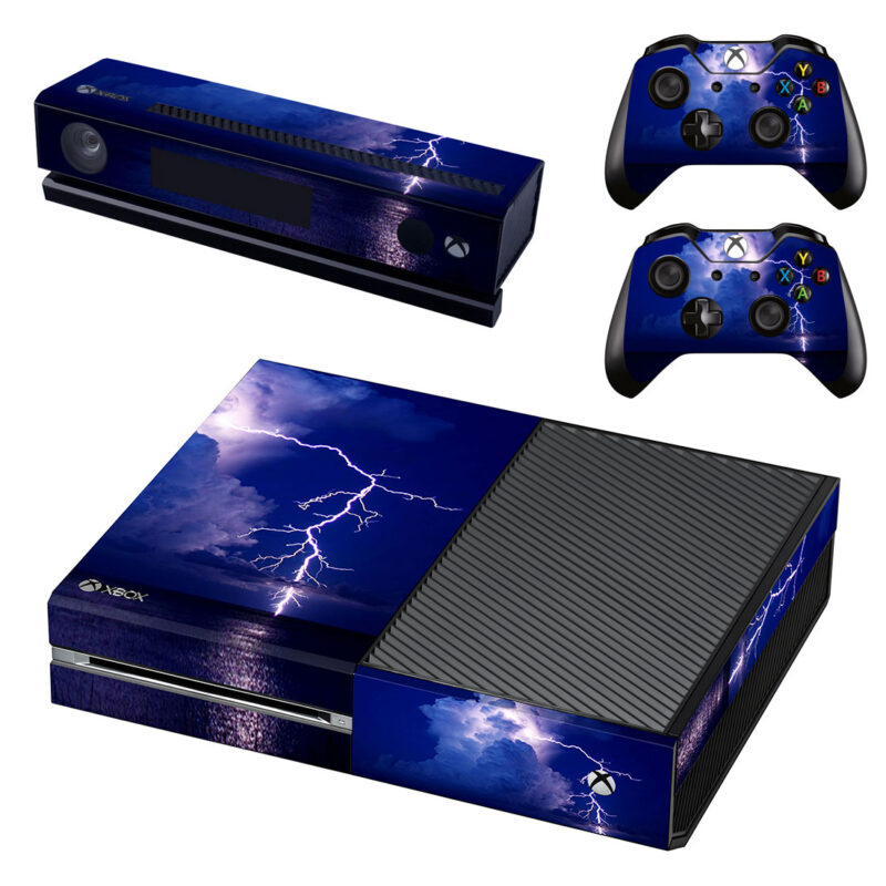 Lightning Over Sea Xbox One Skin Sticker Design 3