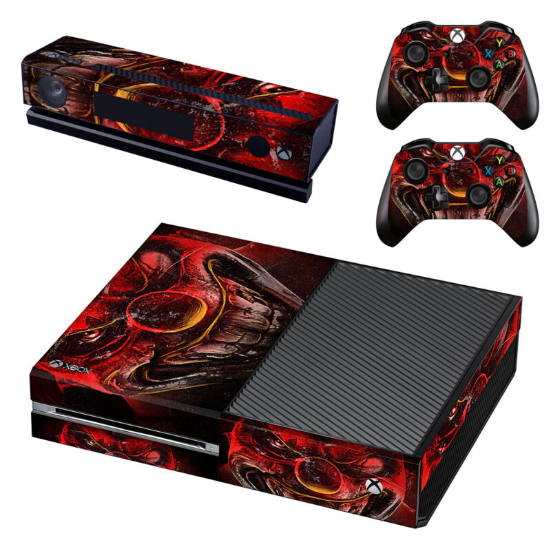 Scary Red Clown Xbox One Skin Sticker