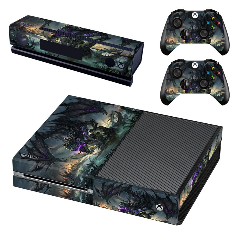 Purple Dragon Xbox One Skin Sticker