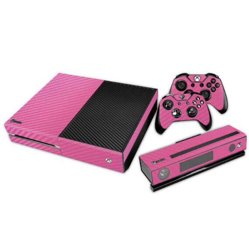 Pink Carbon Fiber Texture Xbox One Skin Sticker