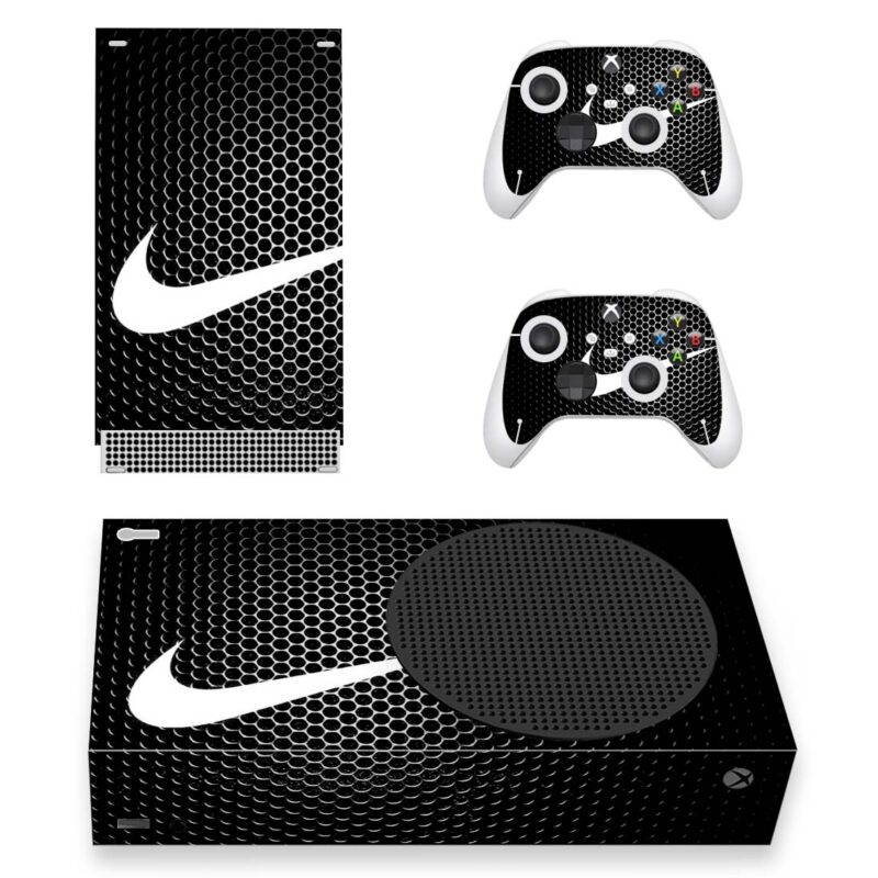 Black Nike Skin Sticker For Xbox Series S And Controllers