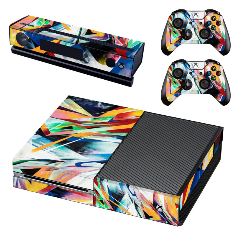 Abstract Art Panels Canvas Xbox One Skin Sticker