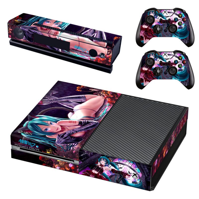 Anime Girl Hatsune Miku Xbox One Skin Sticker