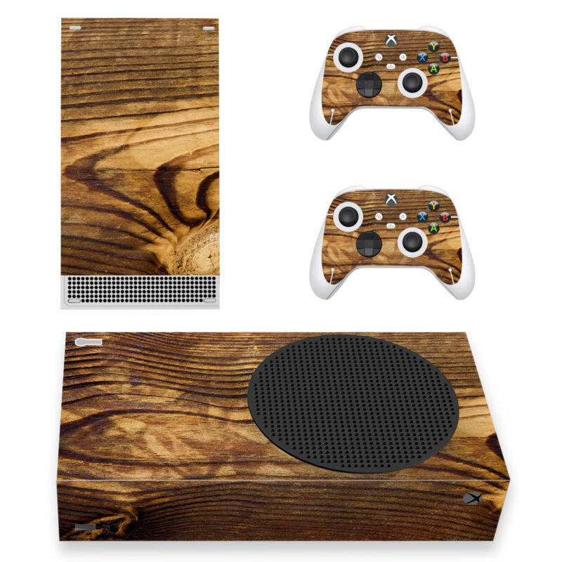 Abstract Real Wood Texture Skin Sticker For Xbox Series S And Controllers