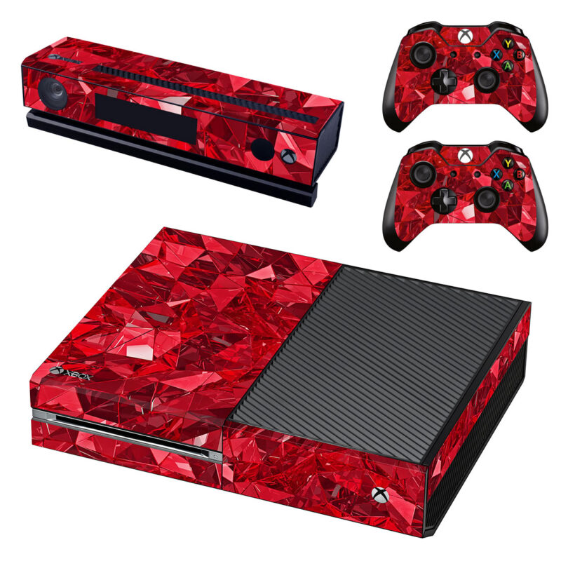 Red Cristal Pattern Xbox One Skin Sticker