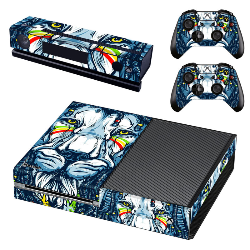 Rasta Blue Lion Art Skin Sticker For Xbox One