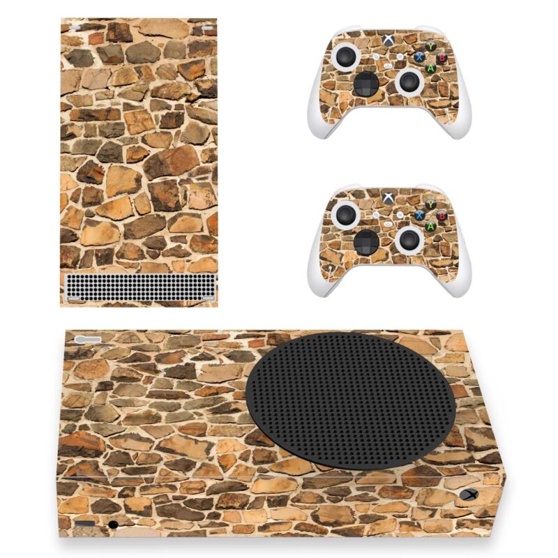 Grunge Stone Brick Wall Texture Skin Sticker For Xbox Series S And Controllers