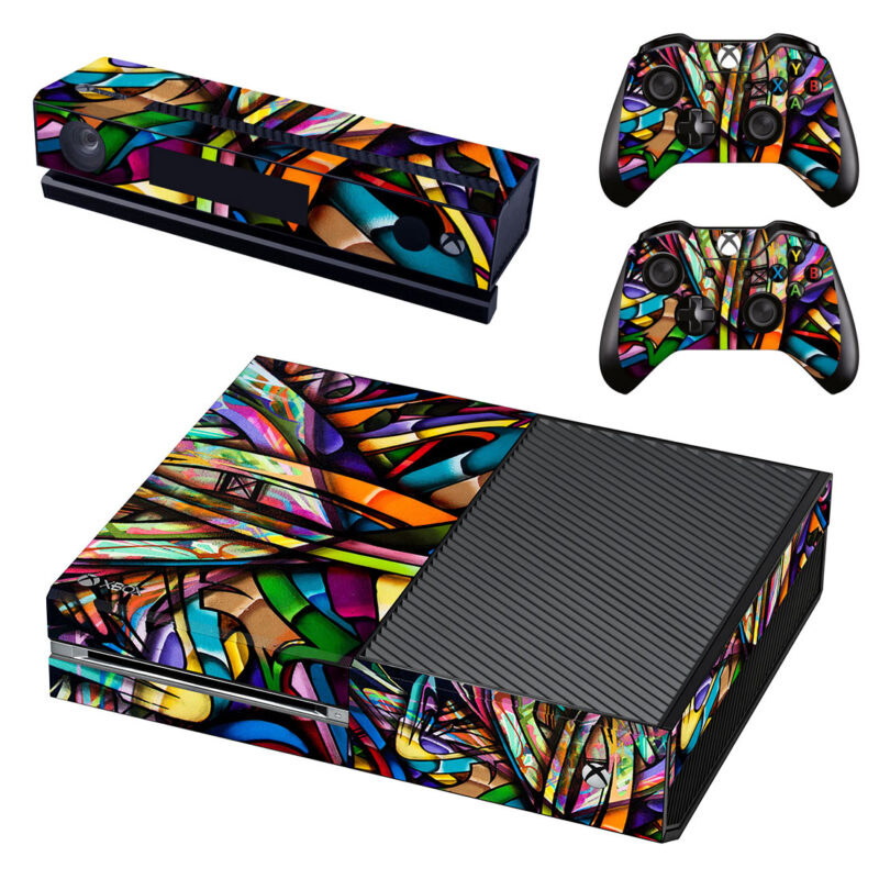 Colorful Graffiti Artwork Print Skin Sticker For Xbox One