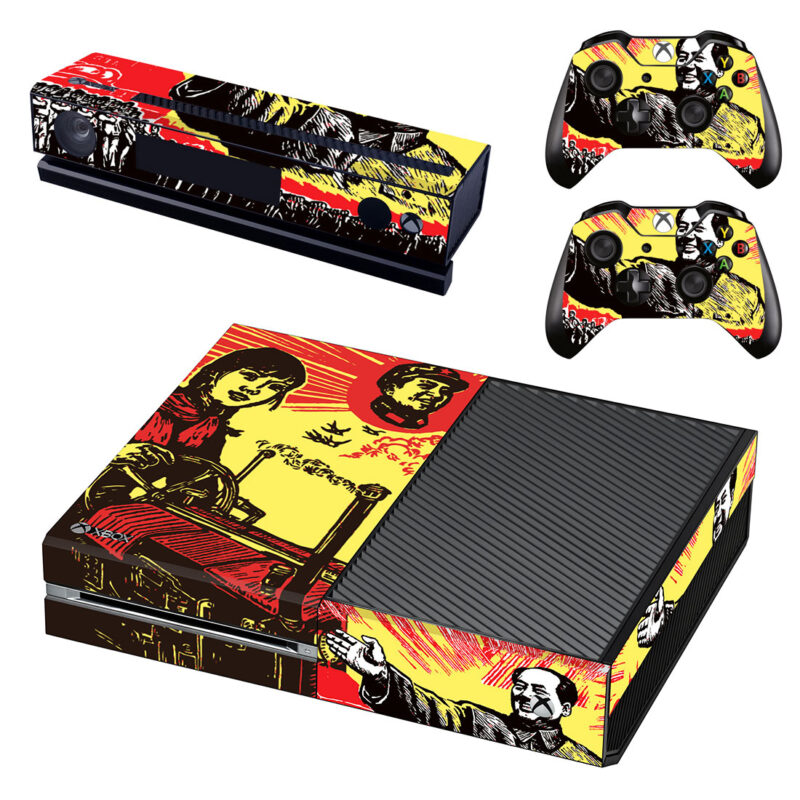 Mao Zedong Cultural Revolution Propaganda Art Skin Sticker For Xbox One