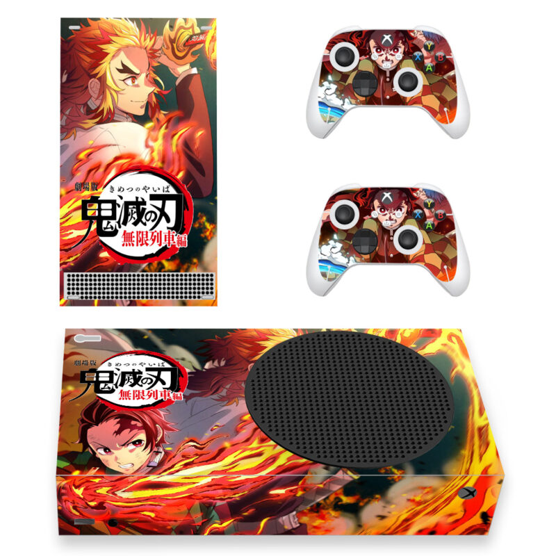 Demon Slayer: Kimetsu No Yaiba Series Skin Sticker For Xbox Series S And Controllers Design 1