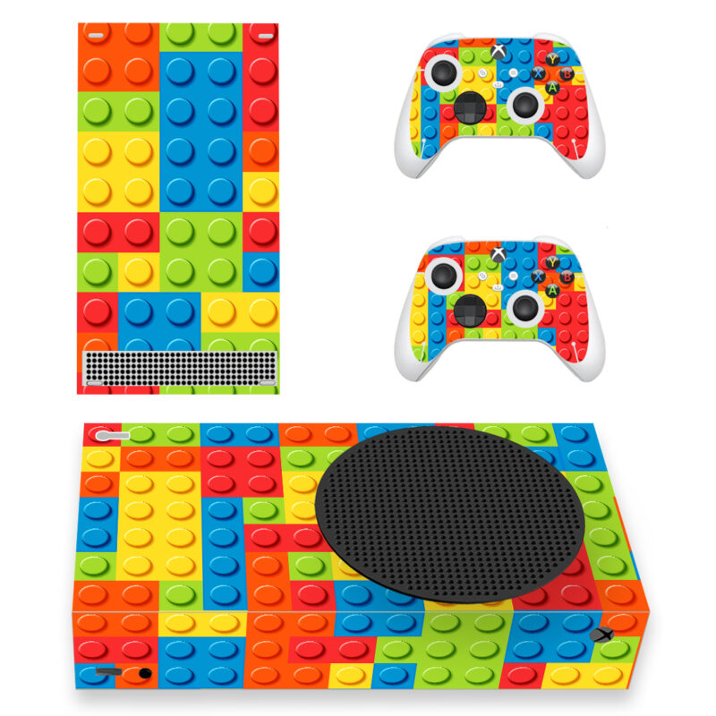 Lego Bricks Pattern Skin Sticker For Xbox Series S And Controllers