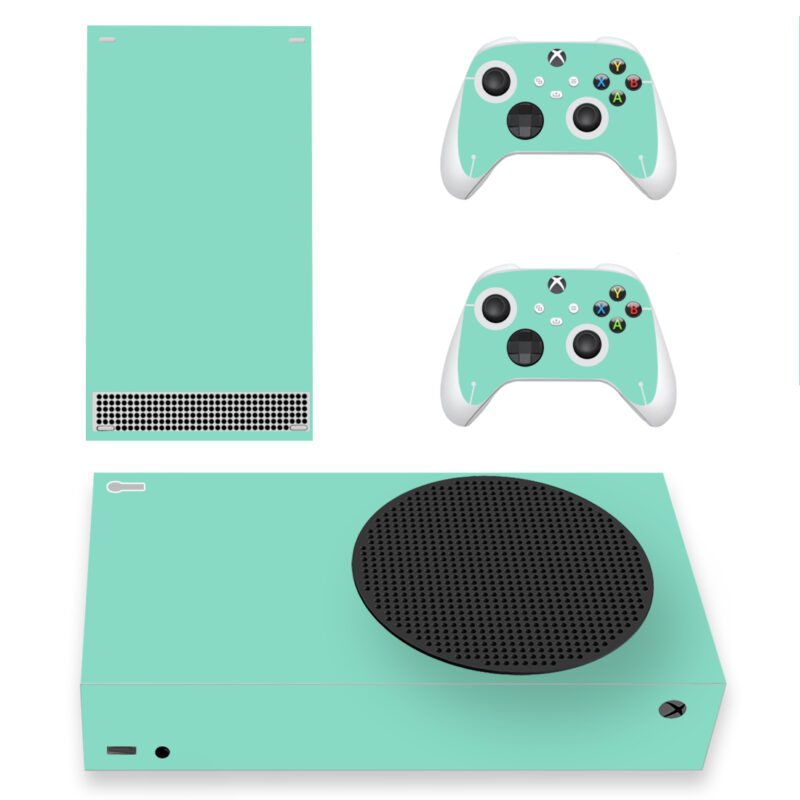 Light Blue Color Skin Sticker For Xbox Series S And Controllers