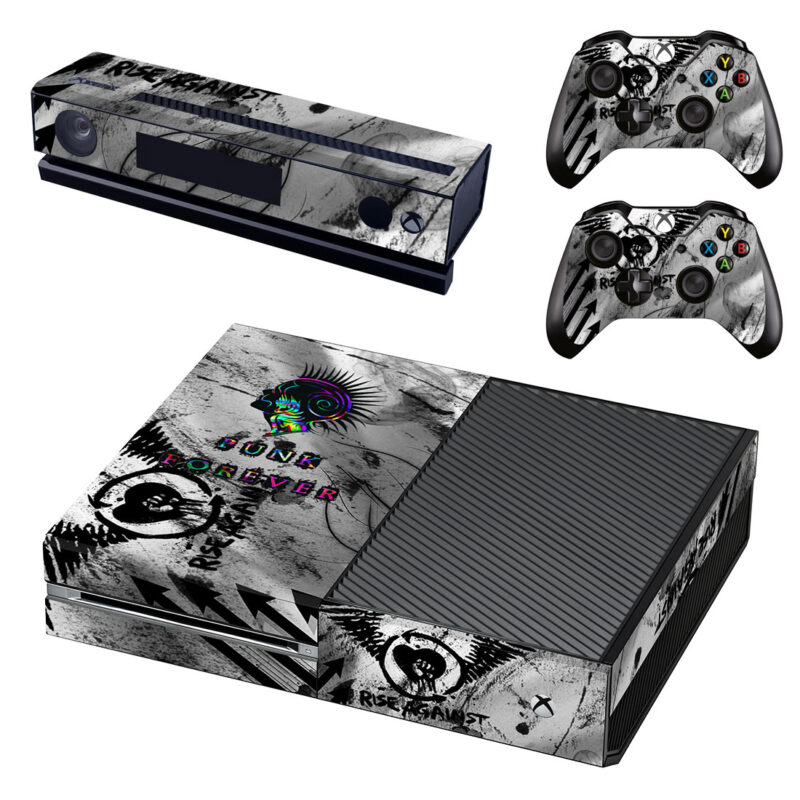 Mohawk Punk Graphic Design And Rise Against Xbox One Skin Sticker