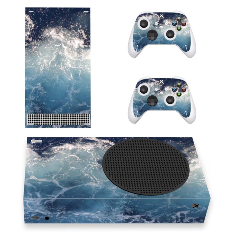 Abstract Ocean Waves Texture Skin Sticker For Xbox Series S And Controllers