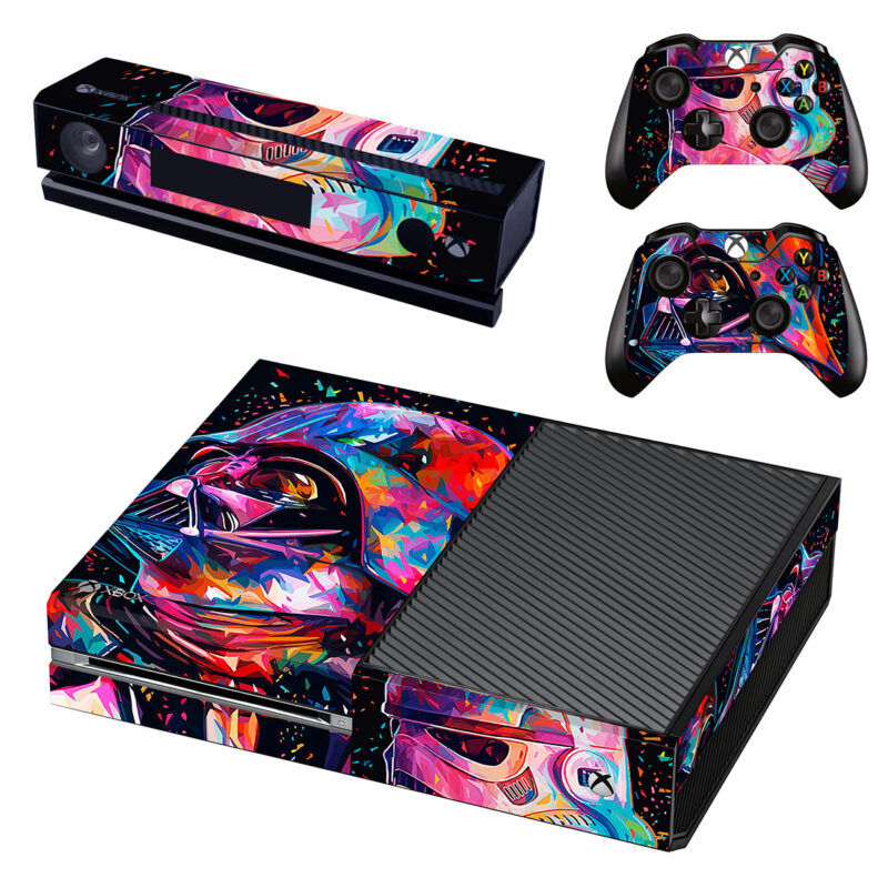 Colorful Star Wars Darth Vader Art Xbox One Skin Sticker Design 1