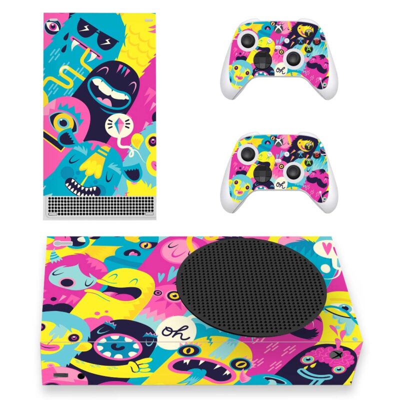 MrSuicideSheep Omfg Hello Skin Sticker For Xbox Series S And Controllers Design 1