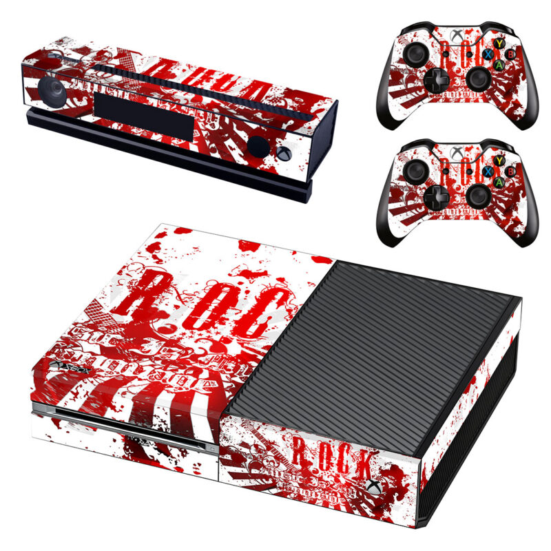 Red Rock Music Is My Language Words In Graffiti Art Xbox One Skin Sticker