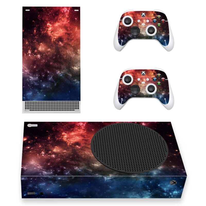 Blue And Red Pink Starry Sky Space Skin Sticker For Xbox Series S And Controllers