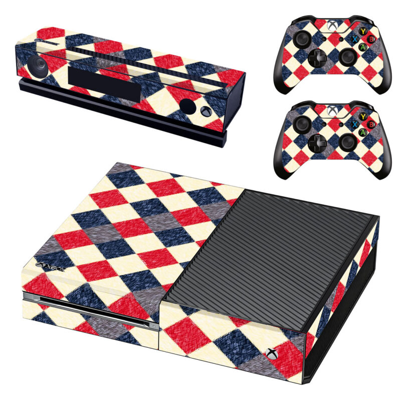 Harlequin Textures Pattern Xbox One Skin Sticker