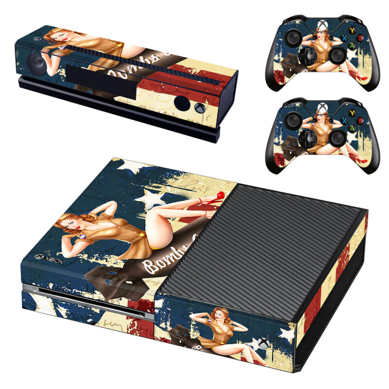 Bombs Away Pin Up Girl Skin Sticker For Xbox One