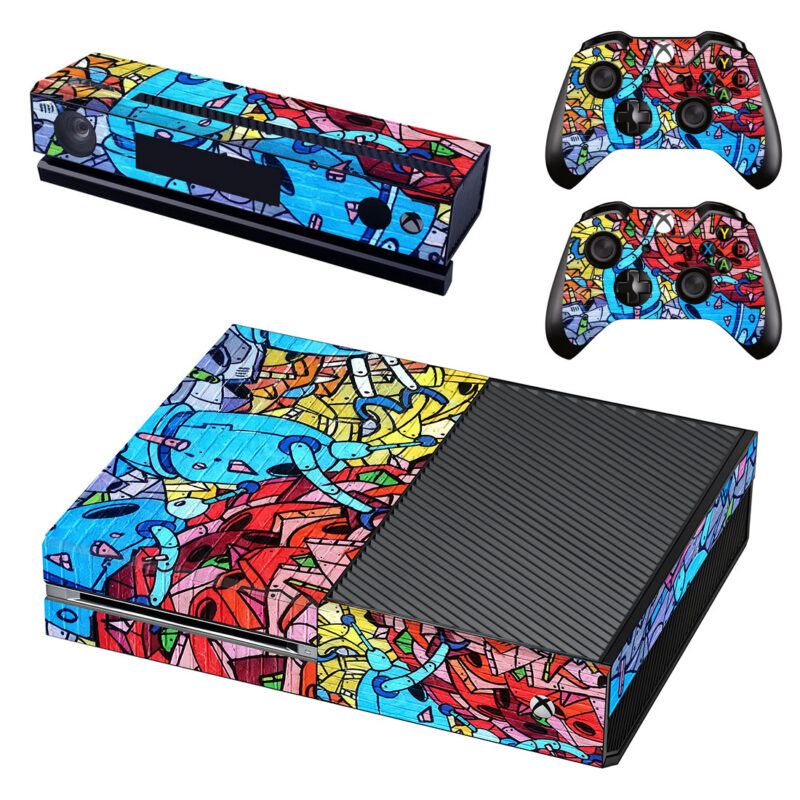 Colorful Robots Graffiti Pattern Xbox One Skin Sticker