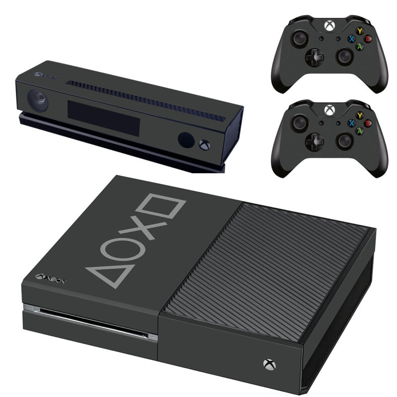 Black Color Playstation Button Xbox One Skin Sticker