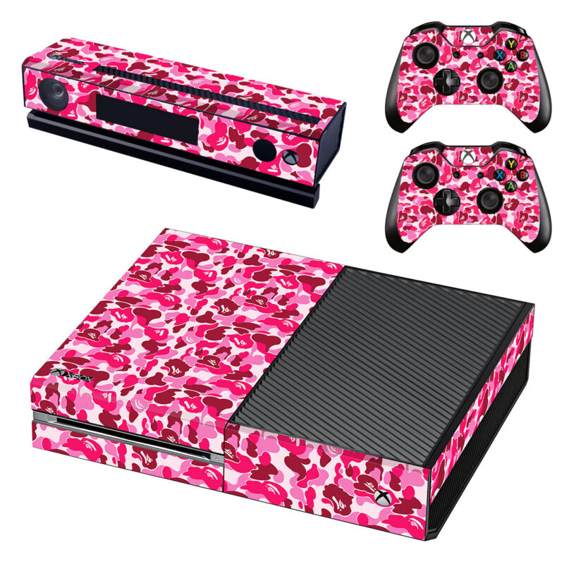 Pink Camouflage Pattern Xbox One Skin Sticker