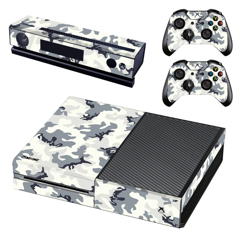 Black Grey And White Camouflage Xbox One Skin Sticker