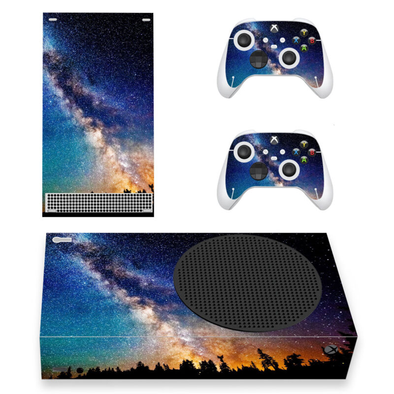 Milky Way Galaxy Skin Sticker For Xbox Series S And Controllers Design 1