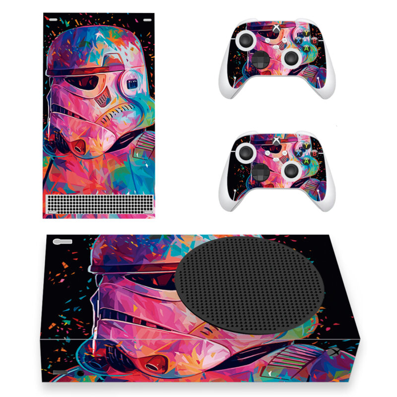 Colorful Star Wars Stormtrooper Art Skin Sticker For Xbox Series S And Controllers