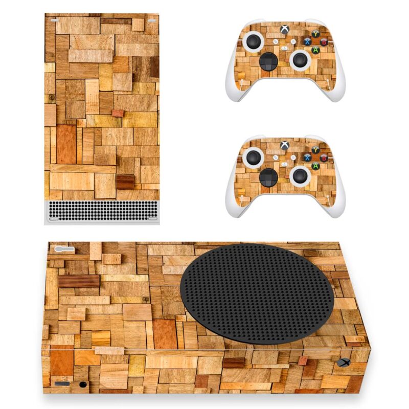 Mosaic Wooden Plank Texture Skin Sticker For Xbox Series S And Controllers