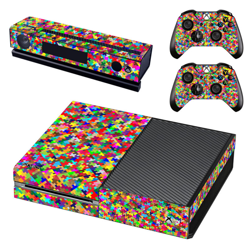 Colorful Plus Pattern Skin Sticker For Xbox One