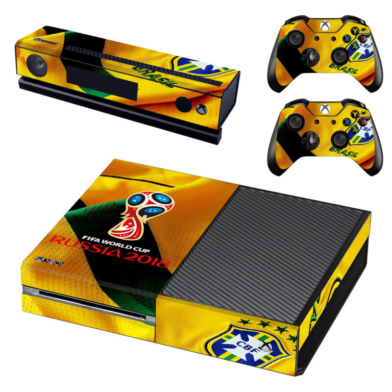 FIFA World Cup Russia 2018 On Brazil Jersey Skin Sticker For Xbox One