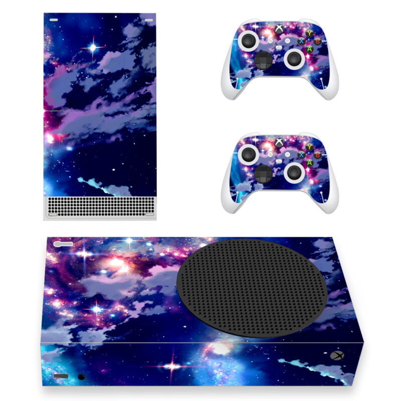 Clouds Space Stars And Galaxy Skyscapes Skin Sticker For Xbox Series S And Controllers