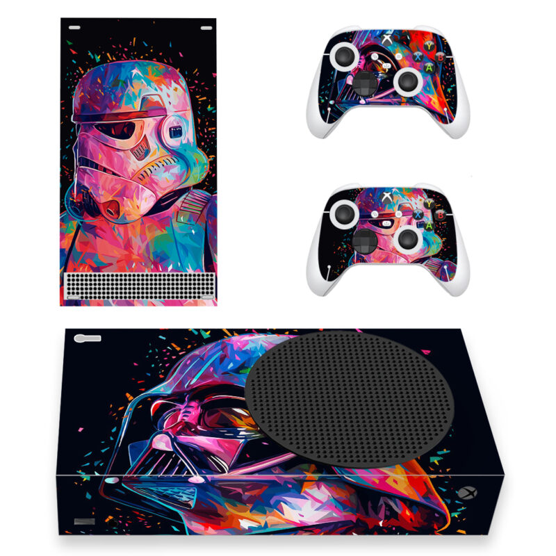 Colorful Star Wars Stormtrooper Art Skin Sticker For Xbox Series S And Controllers Design 1