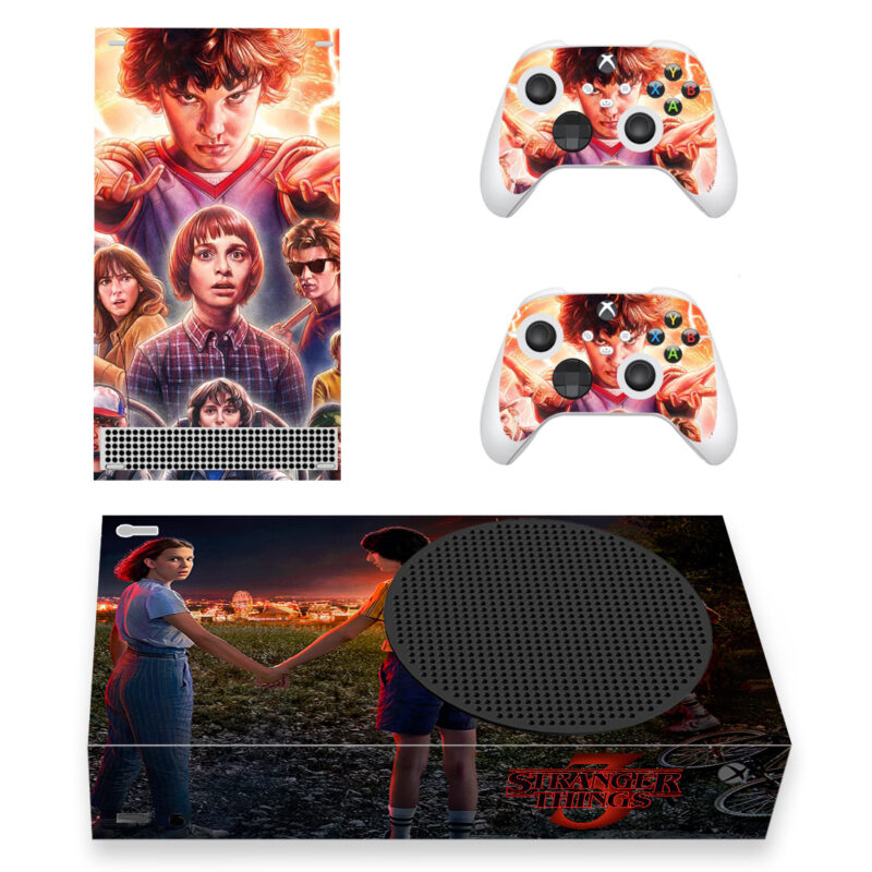 Stranger Things 3 Skin Sticker For Xbox Series S And Controllers Design 1