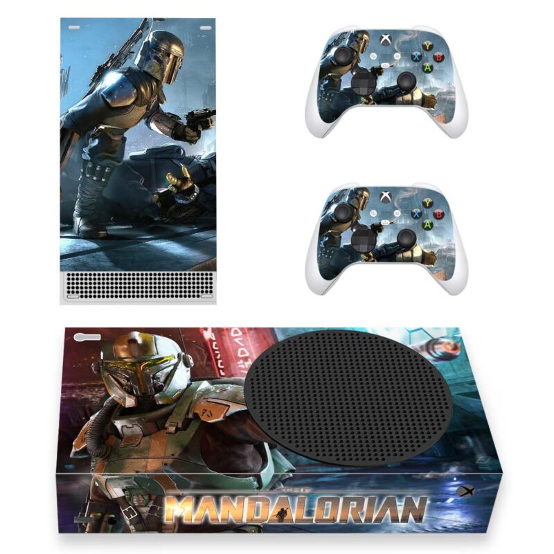 The Mandalorian Series Skin Sticker For Xbox Series S And Controllers Design 3